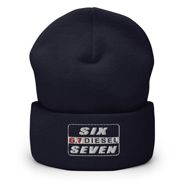 6.7 Powerstroke Hat Winter Cuffed Beanie in navy